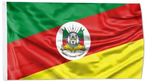 Drapeaux De Jardin Rio Grande Do Sul Brésil Drapeaux Décoratifs D'Extérieur Vintage Bannière De Jardin Pour Pelouse Balcon Décoration 90X150 Cm