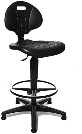 Topstar Arbeitsstuhl 72220PU0T, hohe Sitzhöhe , Gleitern, Fussring