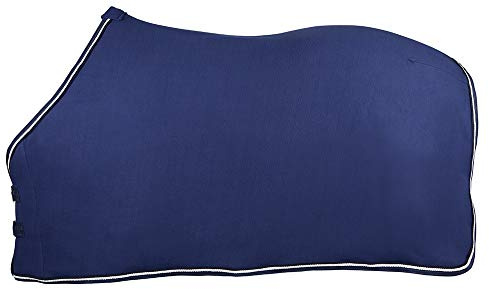 PFIFF 101496 Fleecedecke Pauline, Polarfleece Pferdedecke Winterdecke, Blau 165 cm