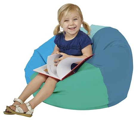 FDP SoftScape Classic 26 Junior Bean Bag Chair, Furniture for Kids, Perfect for Reading, Playing Video Games or Relaxing, Alternative Seating for Classrooms, Daycares, Libraries, Home - Contemporary