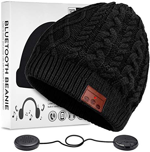 ZRUHIG Bluetooth Beanie Mütze mit Kopfhörern Bluetooth Musik Hut Wireless Mütze Ausgestattet mit Bluetooth 5.0 Superior für Herren&Frauen Sport, Weihnachten&Geburtstags Geschenk