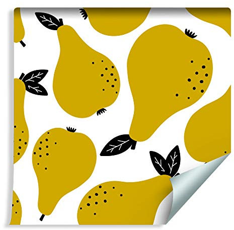 Muralo Fototapete Küche 1000 x 53 cm Vliestapete Wand Tapete Birnen Obst Gemüse Wohnzimmer Restaurant Moderne Wandbild Küchenraum 3D Wand Dekoration