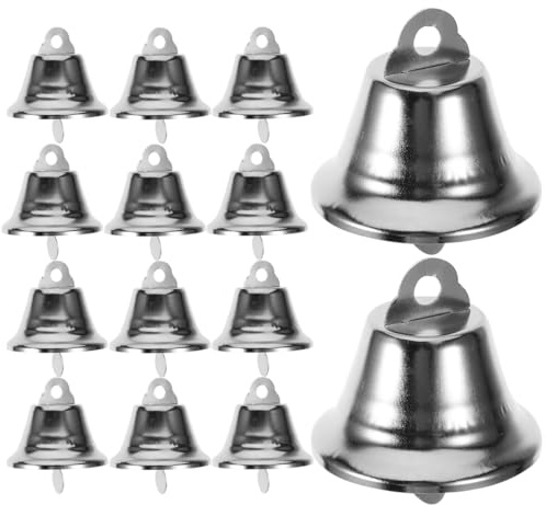 Amosfun stücke Handwerk Glocken Jingle Bells Mini kleine Glocken Silber windspiele Vintage Eisen Weihnachten DIY Handwerk windspiele Machen