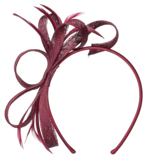 Seeberger Alicia Fascinator Haarschmuck Kopfschmuck Anlasshut (One Size - Himbeerrot)