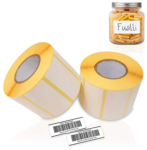 OliveBird 2,000 (2 rouleaux x 1,000 étiquettes/rouleau) Étiquettes d'adresse Autoadhésives, Étiquettes Cuisin 60x30mm, Perforées