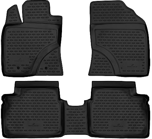 WALSER XTR Gummi Fussmatten Auto für Toyota Avensis (T27) 2008-2011, 100% passgenaue Auto Fußmatten, robuste Universal Fußmatte Auto, Gummimatten Auto, Auto Fussmatten Gummi