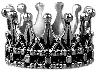 LAFATINA Royal Kingdom Crowns Rings for Men Women Stainless Steel King Queen Knight Domineering Bands Ring, Size 11