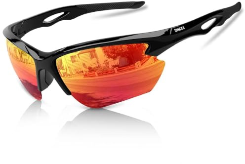 BONDDI Gafas de Sol Deportivas, Gafas de Sol Deportivas Polarizadas para Hombre y Mujer, Protección UV400, Montura TR90 Ligera y Envolvente para Ciclismo Pesca Golf Running Conducción Esquí Senderismo