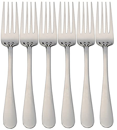 6 Tenedores de Mesa Acero Inoxidable 20 x 2,65 cm