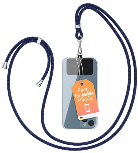 EAZY CASE - Handykette Universal [KOMPATIBEL MIT JEDEM Handy] - Handyband & Schnur zum Umhängen - Handyhülle mit Kette - Handy Umhängeband - Phone Strap Schnur - Lanyard Handy Kordel - Phone Chain