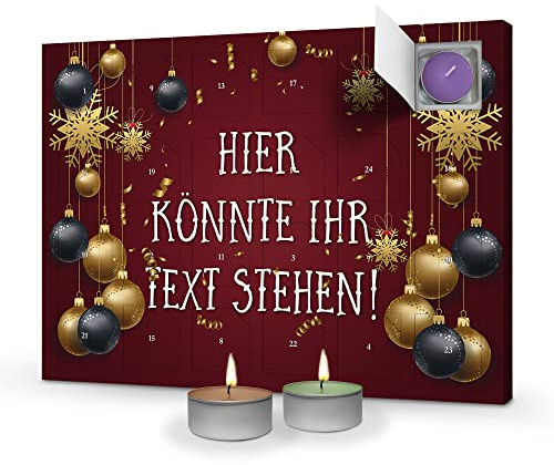 printplanet - Duftkerzen-Adventskalender 2026 mit eigenem Namen oder Text selbst gestalten - Hintergrund 1