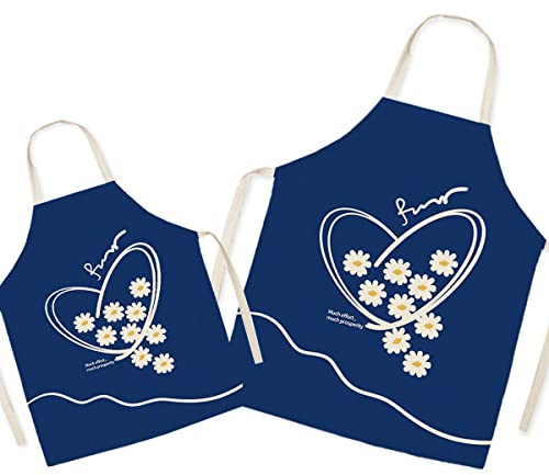 Eyands Eltern-Kind-Schürze für das Kochen - super nettes Muster Baumwolle und Leinen Küchenschürze für Mom Kinder, Kochen Malerei Gartenschürze