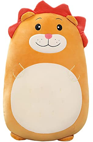Surakey Plüschtier Löwe Stofftier Kawaii Löwe Langes Kissen,Löwe Kuscheltier Plüschkissen,Löwe Plüschtier Cartoon Puppe Gefüllte Plüsch Kissen Spielzeug Geschenk für Kinder Jungen Mädchen