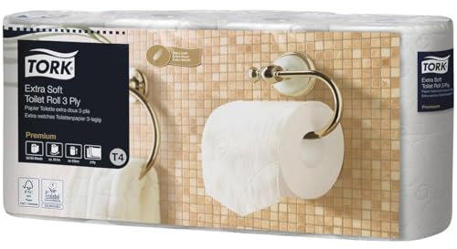 Tork 8 Rollen extra weiches Premium Toilettenpapier 3-lagig