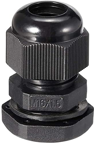 XYWHPGV M16 Kabelverschraubung Wasserdichte Kunststoffverbindung Einstellbare Kontermutter Schwarz für 4mm-8mm Durchmesser Kabeldraht(ed179 b2445 87ab5 259cc 37bb2 ff152