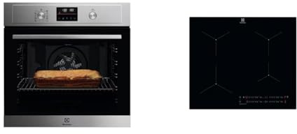Electrolux Serie 600 Forno da Incasso Multifunzione, Capacità 72 L, EOF4P46X, Classe A+ & LIL61443C Piano cottura ad induzione Serie 300, 60 cm, funzione Hob2Hood®, Nero