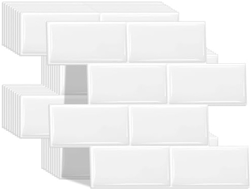 WoStick Vinilo Adhesivo Pared 10 hojas, Azulejos Adhesivos Cocina Baño Premium, Baldosas Adhesivas Pared Más Grueso, Vinilo Pared Cocina Impermeable
