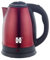 Herzberg HG5011-RD, Bouilloire Électrique 1.8L INOX sans Fil Rouge, Puissance 1500W, Base 360°, Arrêt Automatique, Design Élégant, Niveau de Remplissage Extérieur, Sécurité et Filtre à Particules