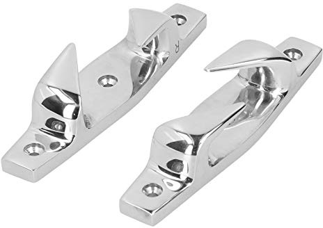 Aramox Bitte di Ormeggio in Acciaio Inossidabile 2 Pezzi 6 Pollici Accessori per Barche Marine con Passacavo Cavo per Carichi Pesanti