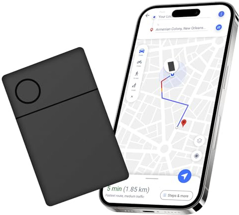 OFFCUP Localisateur d'article Bluetooth, Wallet Tracker, Localisateur d'Objets Portée de 40 m, Smart Air Bluetooth Card Tag Fonctionne avec App Find My (iOS Uniquement), pour Portefeuilles Bagages