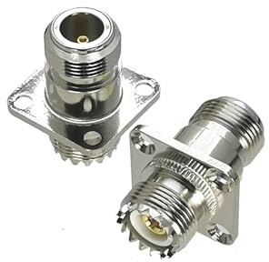 2 Stücke PL259 SO239 Zu N 4-löcher Flansch Amp Rechtwinklig Gerade RF Koaxial Adapter Stecker Test Konverter(Type 4-2pcs)
