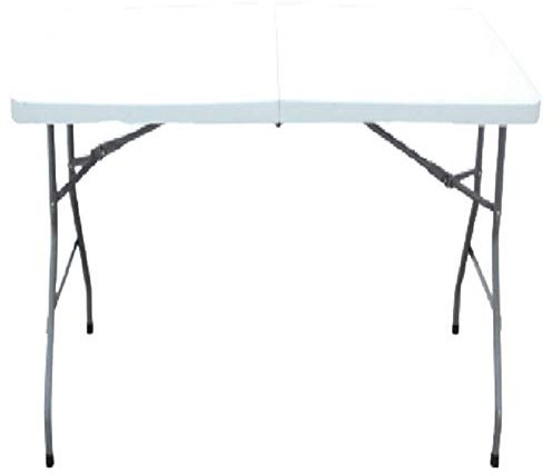 Tavolo da picnic rettangolare pieghevole resistente per interni ed esterni, catering, campeggio, picnic, giardino, patio, barbecue, feste, tavolo pieghevole da 1,2 m