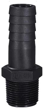 Casetlong Adaptador de Manguera Dentada de 25/40/50 mm (1, 1,5 y 2), Junta de Tanque de Agua de plástico PP for tubería, Extensor de riego, Acoplamiento de riego de jardín.(A)