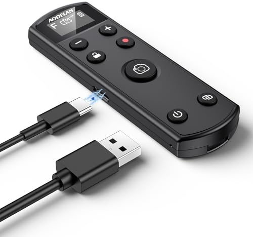 for Fujifilm Camera Rechargeable Shutter Release, AODELAN Wireless Remote Control Compatible with Fuji X-T30 II,X-S10,X-H2,X-H2S,X-T3,X-T4,X-T5,X-S20,X-T30,X-T50,X-M5,X100VI,X-E5,X Half
