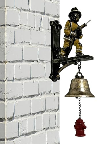Türglocken für Häuser – antike Eisenglocke, klassisches Klangspiel, dekoratives Retro-Stil, Wandhalterung, funktionaler Eingangsalarm, Klingelstück, einzigartig, handgefertigt, Outdoor-Gartenornament