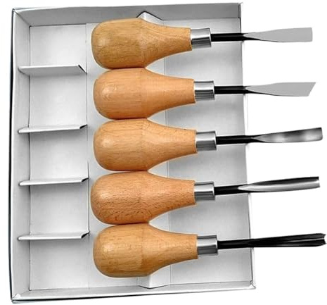 Holz Schnitzen Set 5/6Pcs Professionelle Holz Carving Hand Meißel Werkzeuge Set Holzbearbeitung Kit(5PC)