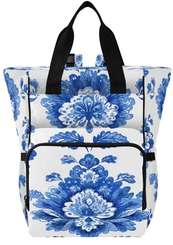 Ttgoth Sac à dos à langer imperméable avec porte-biberons isothermes, sac à dos de voyage multi-poches avec sangles de poussette pour maman et papa