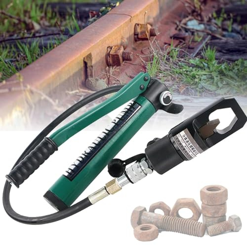 Hydraulic Nut Cutter Tool, Industrial Nut Splitter with Hand Pump and Blade for Removing Damaged and Rusted Nuts, Heavy Duty Design for Professionals