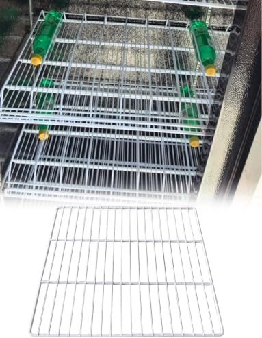 Grille métallique, étagère pour congélateur et vitrine réfrigérée | Séparateur en Treillis Métallique Multiscène pour Réfrigérateur et Congélateur, Bord Arrondi(50x50 cm)