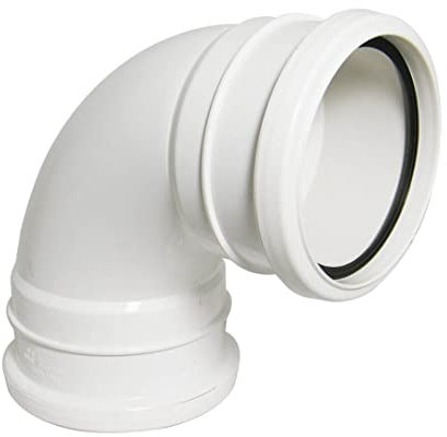FLOPLAST 110mm Ring Seal Soil 92.5 Degree Double Socket Bend - White