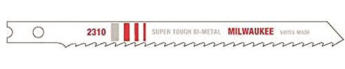 Milwaukee 48-42-2310 4-1/8 Jig Saw Blade with 10 Teeth per Inch (5 pack), Bi-Metal