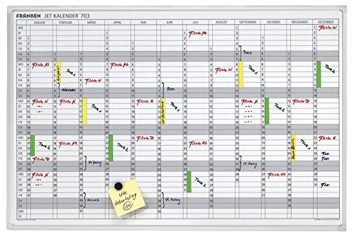 Franken Date Strips Self-adhesive [for JK703GB Year Calendar Planner] Ref DS703A