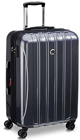 DELSEY PARIS Helium Aero Hardside Expandable Luggage with Spinner Wheels, Titanium, Checked-Medium 24 Inch