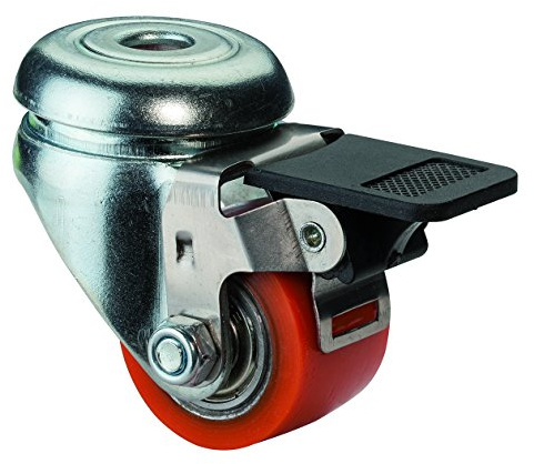 BS Rollen Lenkrolle mit Feststeller, Polyurethanrad, Kugellager,