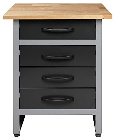 Ondis24 Werkbank Werktisch mit 4 Schubladen 60 x 60 cm Arbeitshöhe (85 cm)