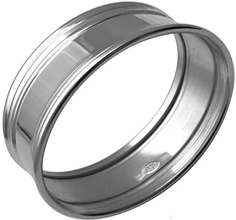 SILBERKANNE Serviettenring oval 5,5 cm Silber 925 Sterling für Stoffservietten in Premium Verarbeitung
