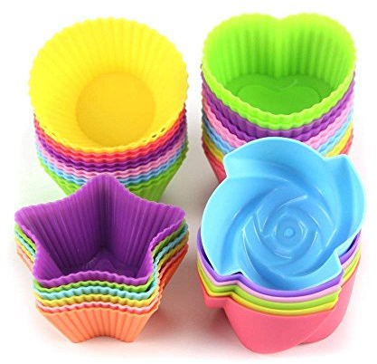 AVANA Wiederverwendbare Muffinformen aus hochwertigem Silikon (36er Set) Muffin Förmchen BPA-Frei Cupcake Backförmchen Muffinförmchen 8 Farben