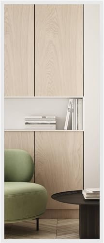 nielsen HOME Wandspiegel, 50 x 70 cm, Holz (MDF), Weiß, Spiegel für alle Wohnbereiche, Hoch- & Querformat, anpassbare Aufhänger, Oslo