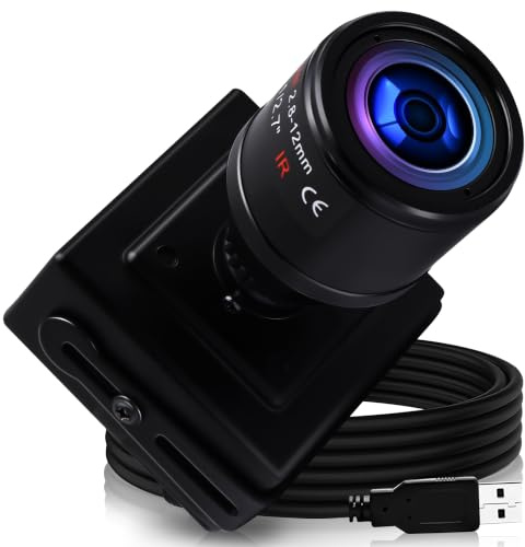 Cámara web USB Full HD 1080P USB de 2,8-12 mm, 2 MP H.264 USB con cámara, cámara de alta velocidad USB con CMOS AR0330, compatible con UVC, cámara web Plug & Play, USB para Windows, Android, Linux