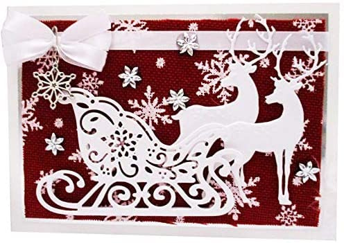 YunTrip Stanzformen für Kartenherstellung, Weihnachten, Hirsch, Metall-Stanzschablonen für DIY-Scrapbooking, Fotoalbum, Papier, dekorative Handwerk für Grußkarten/Einladungen