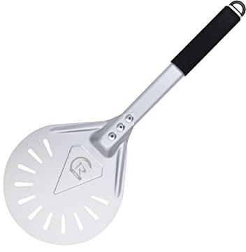 LRUI Turning Pizza Peel with 8 Aluminum Round Pizza Paddle,20.5 Overall, Outdoor Pizza Oven Accessories.