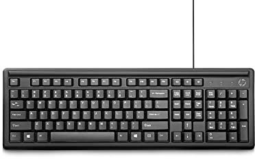 HP Keyboard 100 - Wired USB with Height Adjust & Number Pad. Compatible with Windows PC, Notebook, Laptop, Mac