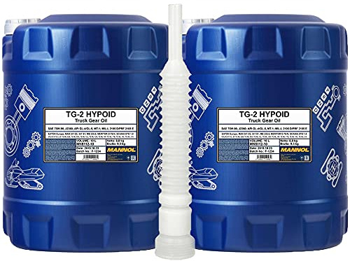 2 x 10 Liter, MANNOL 8112 TG-2 Hypoid 75W-90 Traktor Getriebeöl (4,70€/Liter)