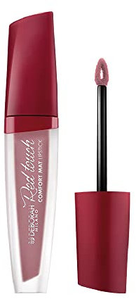 Deborah Milano - Red Touch Lipstick Rossetto Liquido Matte, N.10 Nude Rose, Colore Intenso e No Transfer, Dona Labbra Morbide e Vellutate, 4.5 gr