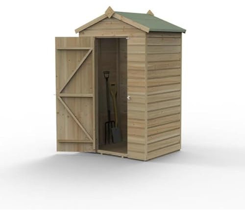 Forest Garden Beckwood 4x3 Apex Shed | No Windows|25 Year Anti-Rot Guarantee