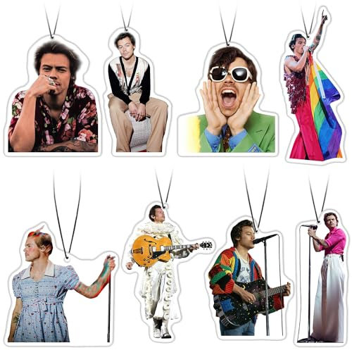 GTOTd Singer Air Freshener Card Pendant (8 Pack) | Four Scents, Music Star Car Accessories Christmas Decor for Car Interior Hanging Rearview Mirror Decor Gifts